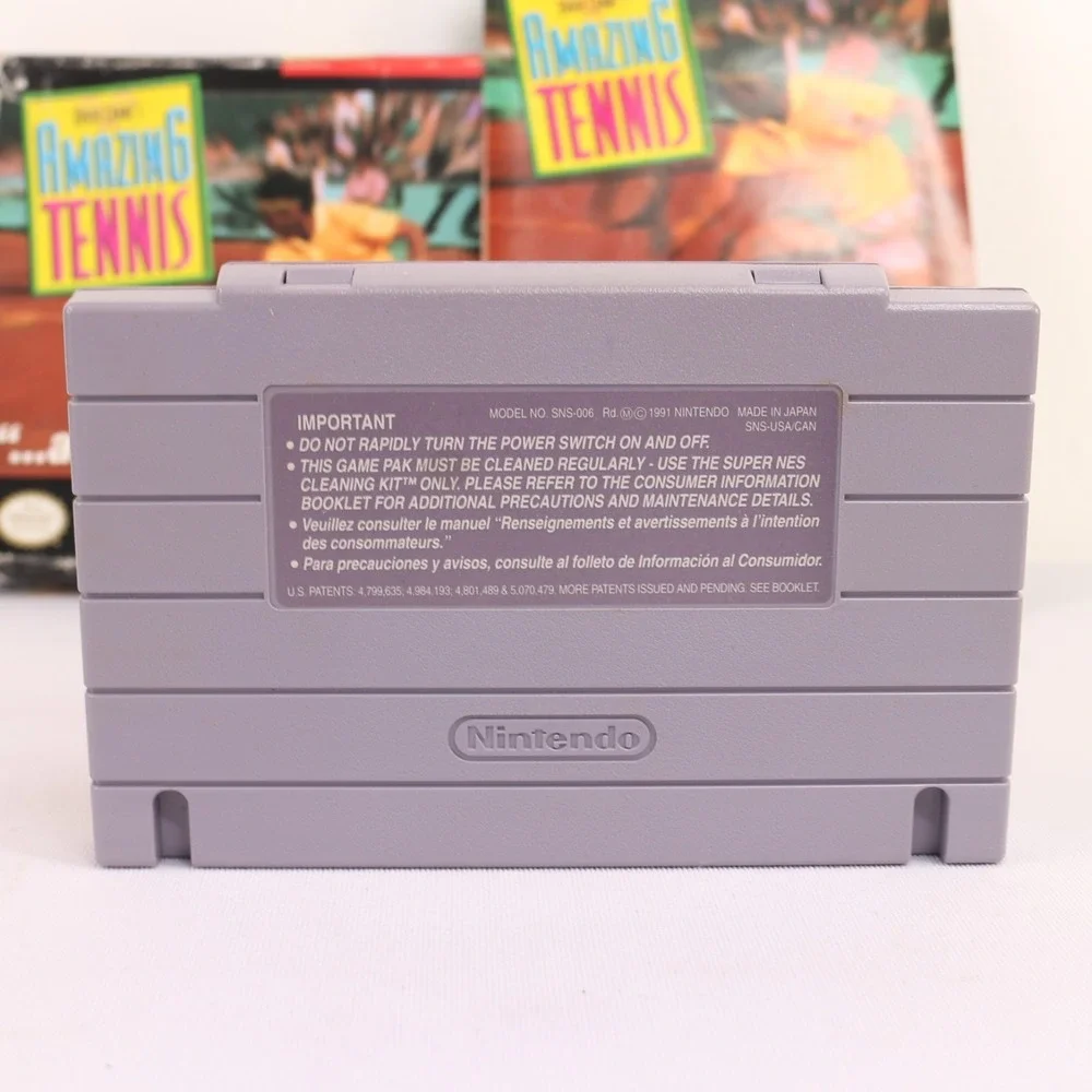 David Crane's Amazing Tennis Game Cartridge Open Box Super Nintendo SNES SNS-006